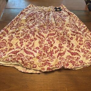 Soft Surroundings Linen Blend Paisley Maxi Skirt Womens Size 3x Boho Hippie